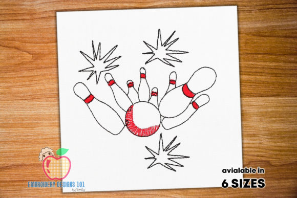 Bowling Pins and Ball Quick Stitch