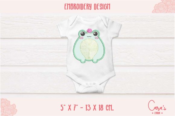 Cara s Embor Frog Flower Applique