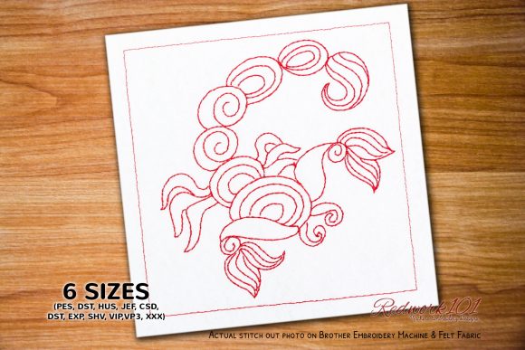 Scorpio Astrology Symbol Redwork