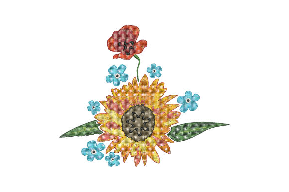 Sunflower and Poppy