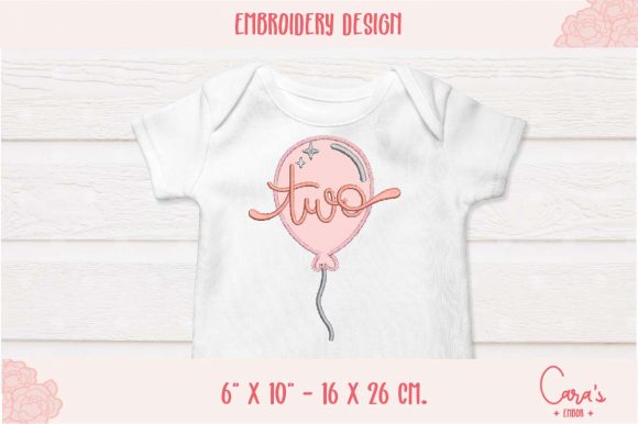 Two Years Balloon Applique