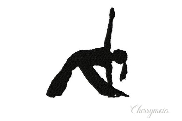 Yoga Triangle Pose Silhouette Embroidery Review